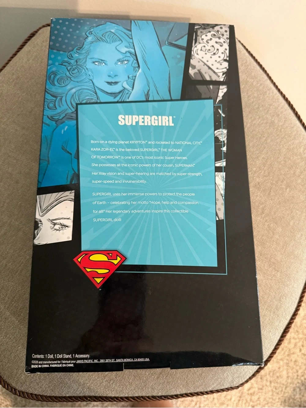 New In Hand Jakks Pacific DC Comics Fashion Supergirl & Charming Bag Clip Dolls